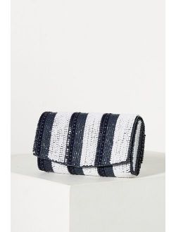 Striped Beaded Clutch