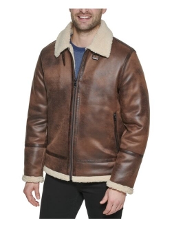 Men's Classic Faux Shearling B-3 Bomber Jacket