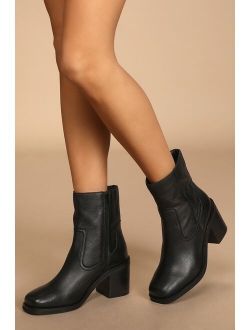 Seychelles Turbulent Tan Leather Square Toe Mid-Calf Boots