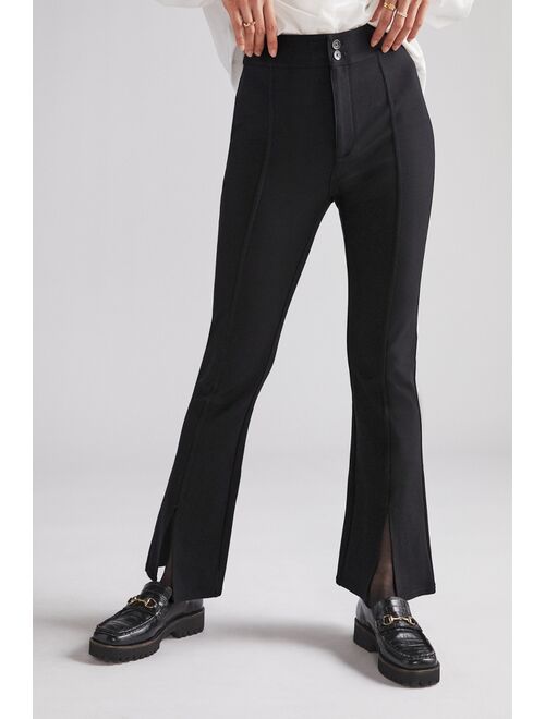 Maeve Slit-Front Flared Ponte Pants