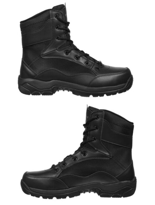 INTERCEPTOR Men's 'FORCE' Black STEEL-TOE TACTICAL COMBAT BOOTS - 10