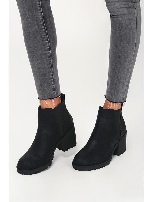 Dirty Laundry Lisbon Black High Heel Ankle Booties