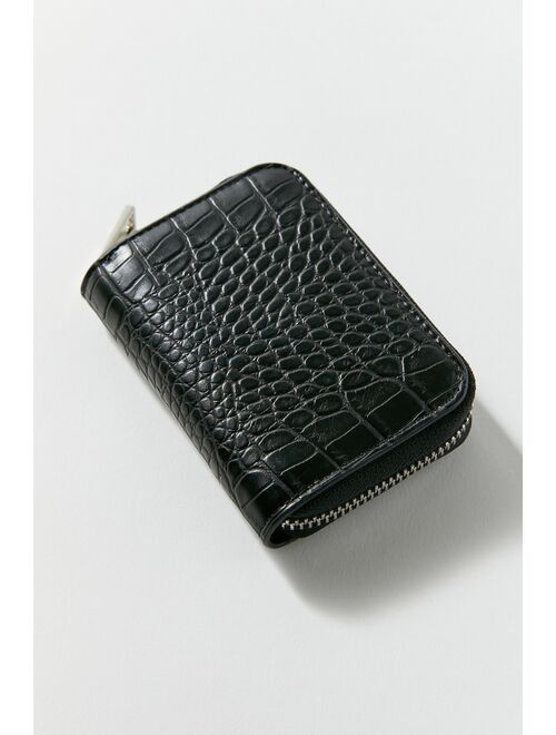 HVISK Matte Trace Croco Zip Wallet