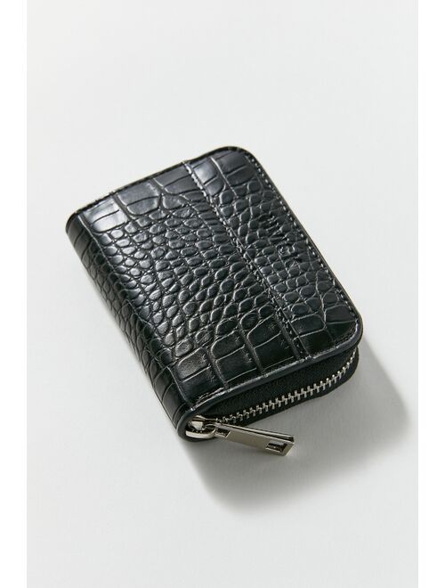 HVISK Matte Trace Croco Zip Wallet