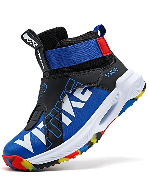 VITIKE Boys Basketball Shoes Kids Sneakers High-top Sports Shoes Durable Lace-up Non-Slip