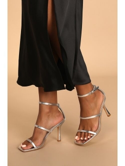 Alayyna Pink Satin Ankle Strap Heels