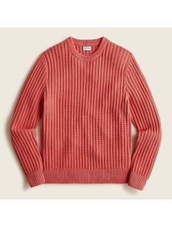 Textured cotton crewneck sweater