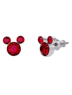 s Mickey Mouse Birthstone Crystal Stud Earrings