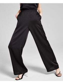 Women's Satin Wide-Leg Pants