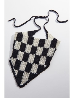 Checker Crochet Hair Scarf