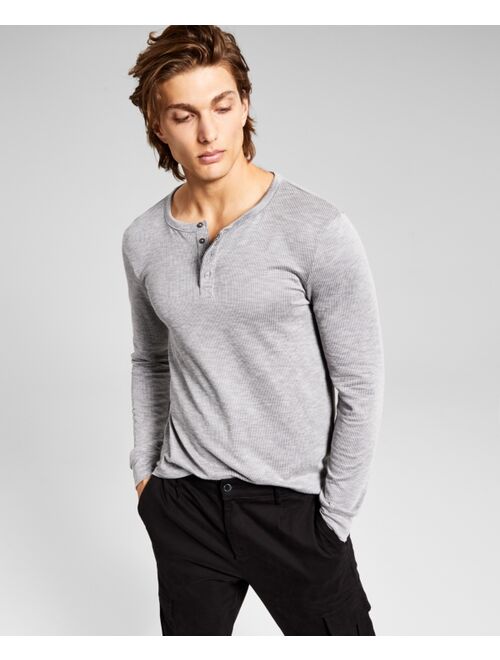 And Now This Men's Heathered Henley