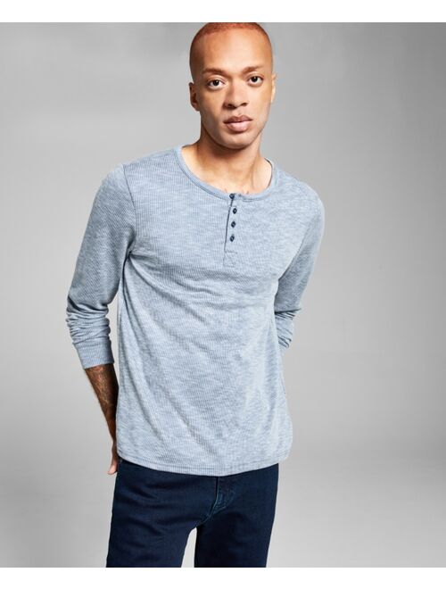 And Now This Men's Heathered Henley