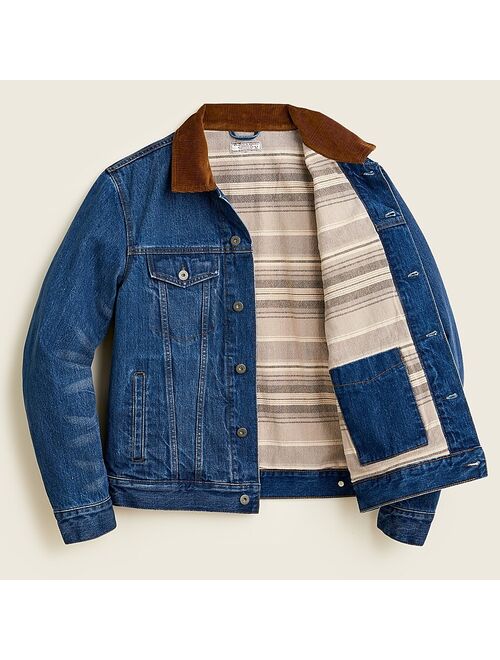 J.Crew Wallace & Barnes blanket-lined denim jacket