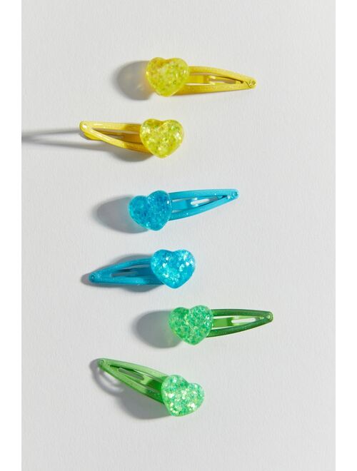 Urban outfitters Heart Snap Clip Set