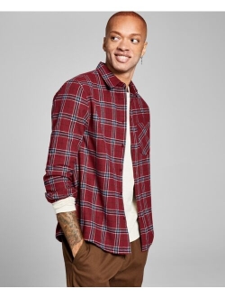 Men's Plaid Brushed Flannel Shirt