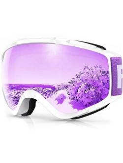 findway Ski Goggles, 100% UV Protection OTG Snow Goggles for Men, Women & Youth