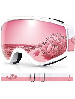 findway Ski Goggles, 100% UV Protection OTG Snow Goggles for Men, Women & Youth