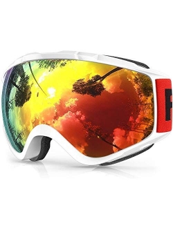 findway Ski Goggles, 100% UV Protection OTG Snow Goggles for Men, Women & Youth