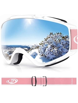 findway Ski Goggles, 100% UV Protection OTG Snow Goggles for Men, Women & Youth