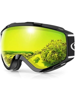 findway Ski Goggles, 100% UV Protection OTG Snow Goggles for Men, Women & Youth