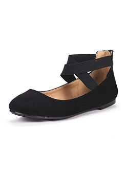 Women's Sole_Stretchy Fashion Elastic Ankle Straps Flats Shoes