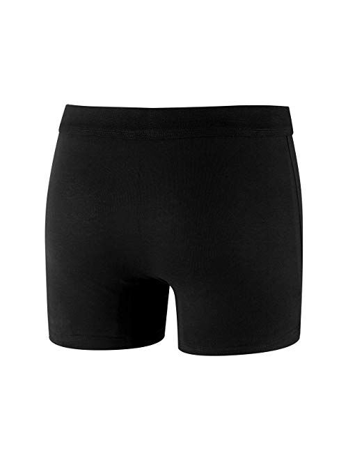 PROTECHDRY - Washable Urinary Incontinence Cotton Boxer Brief Underwear for Men with Front Absorbent Area, Black Large