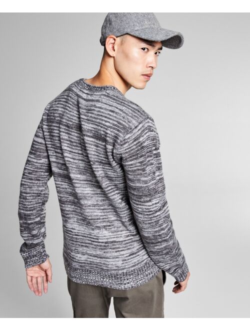 And Now This Men's Regular-Fit Marled Brushed Sweater