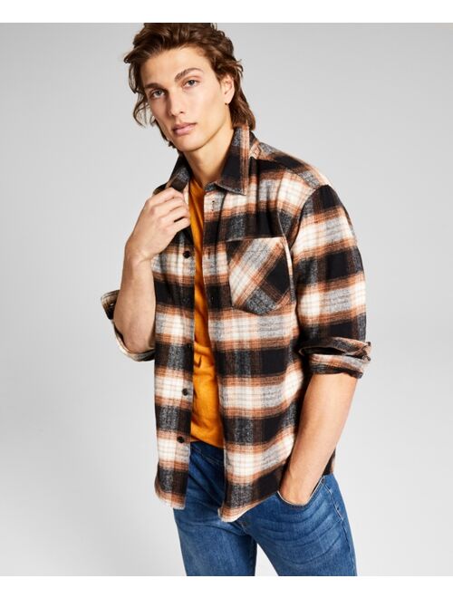 And Now This Men's Plaid Shirt Jacket