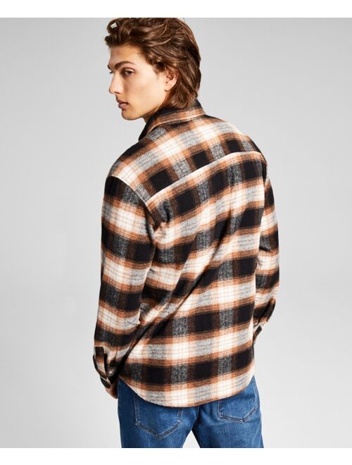 And Now This Men's Plaid Shirt Jacket