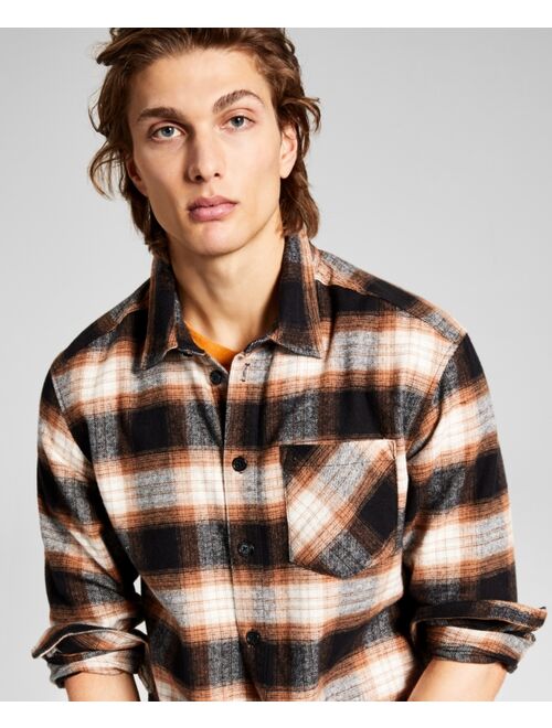 And Now This Men's Plaid Shirt Jacket