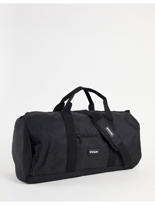 Buy French Connection FCUK nylon barrell holdall bag in black online ...