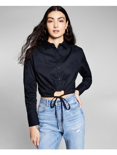 And Now This Women's Cotton Keyhole Shirt