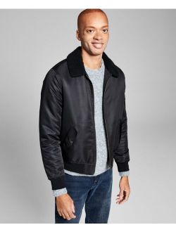 Men's Bomber Jacket with Fleece Collar