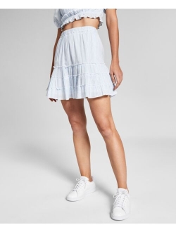 Women's Cotton Tiered A-Line Skirt