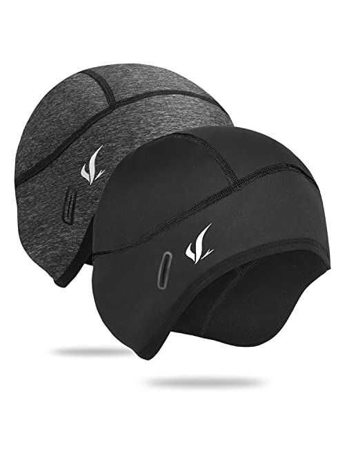 FLYING TERN Skull Cap Helmet Liner for Men Women Hard Hat Liner Winter Cycling Cap Under Helmet Thermal Fleece Beanie