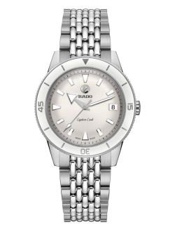 Women's Swiss Automatic Captain Cook Stainless Steel Bracelet Diver Watch 37mm