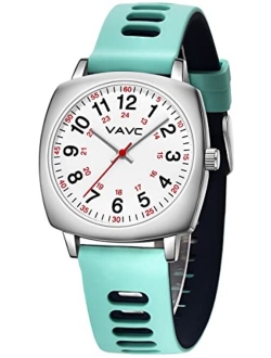 VAVC Nurse Watch for Medical Students,Doctors,Women with Second Hand and 24 Hour. Easy to Read Watch