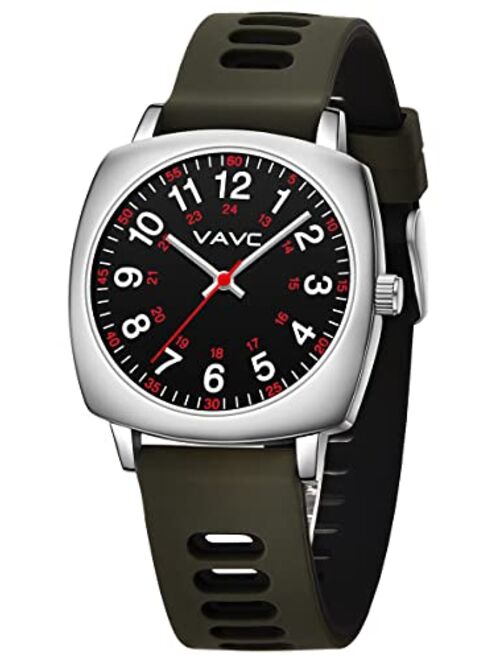 VAVC Nurse Watch for Medical Students,Doctors,Women with Second Hand and 24 Hour. Easy to Read Watch