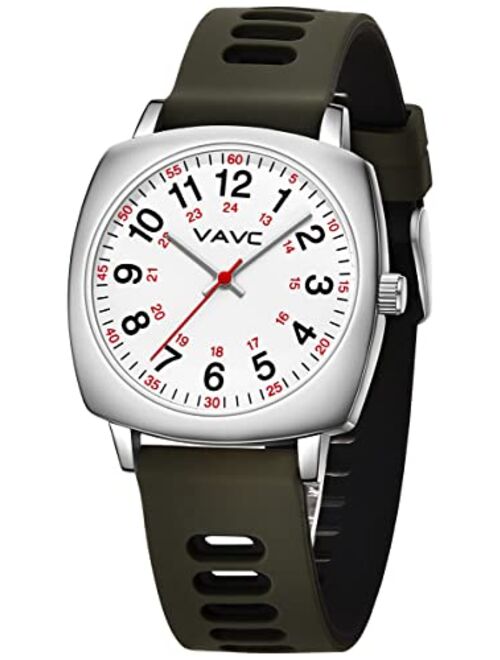 VAVC Nurse Watch for Medical Students,Doctors,Women with Second Hand and 24 Hour. Easy to Read Watch