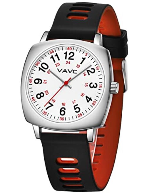 VAVC Nurse Watch for Medical Students,Doctors,Women with Second Hand and 24 Hour. Easy to Read Watch