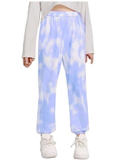 Kids Girls Tie Dye Joggers Comfort Loose Sweatpants High Waist Trouser