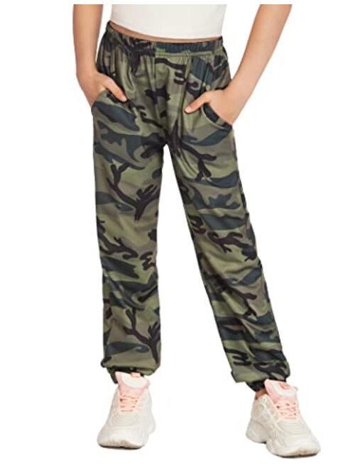 Arshiner Kids Girls Tie Dye Joggers Comfort Loose Sweatpants High Waist Trouser