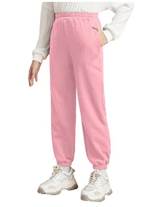 Arshiner Kids Girls Tie Dye Joggers Comfort Loose Sweatpants High Waist Trouser