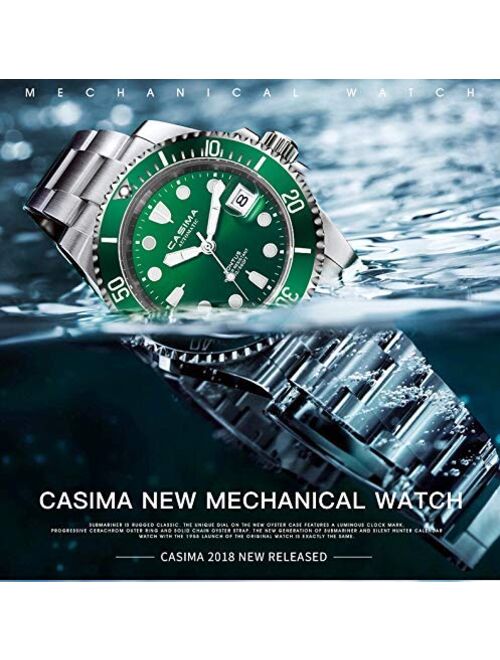 2021 CASIMA Design New 40mm Men Luxury Automatic Mechanical Wrist Watch Men Stainless Steel Waterproof Watch 6916-S5