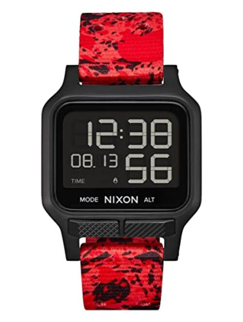 NIXON Heat A1320-100M Water Resistant Men's Ultra Thin Digital Sport Watch (38mm Watch Face, 20mm PU/Rubber/Silicone Band)