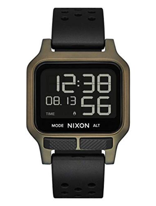 NIXON Heat A1320-100M Water Resistant Men's Ultra Thin Digital Sport Watch (38mm Watch Face, 20mm PU/Rubber/Silicone Band)