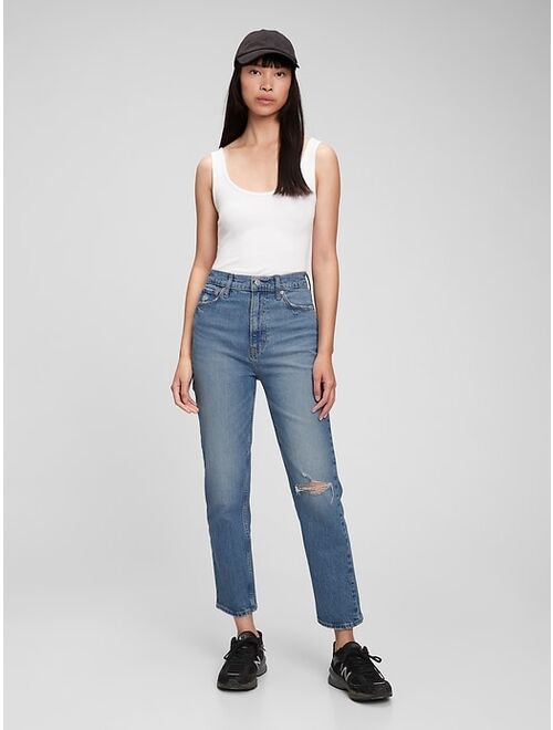 GAP Sky High Rise Cheeky Straight Jeans with Washwell