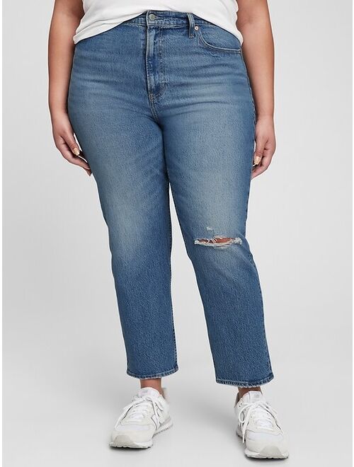 GAP Sky High Rise Cheeky Straight Jeans with Washwell