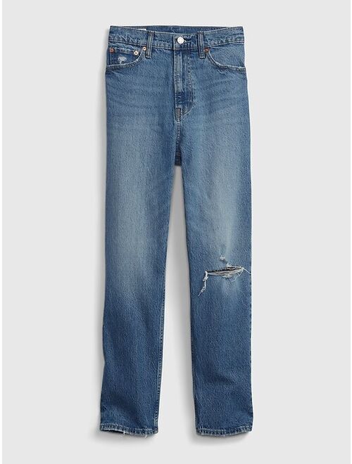 GAP Sky High Rise Cheeky Straight Jeans with Washwell