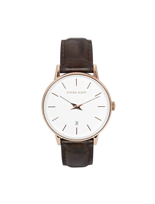 Ethan Eliot Classic Mens Watches, Womens Watches, 38mm Watches for Men and Watches for Women with Date, 5ATM Water Resistant